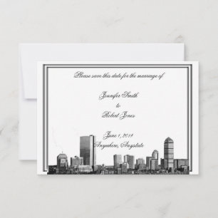 Save The Date Boston Destination Wedding Enregistrer la date