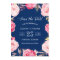 Save the Date | Botanical Floral Wreath Navy Blue