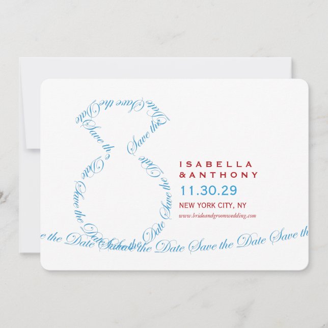 Save The Date Boucle Diamond Bague Classic Photo Enregistrer La  (Devant)