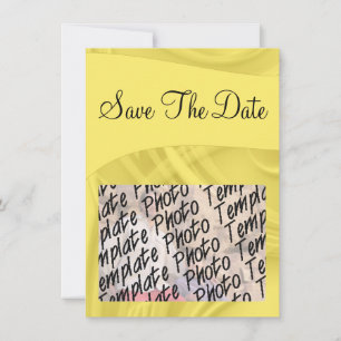Save The Date "Bouclez la date" sur fond jaune