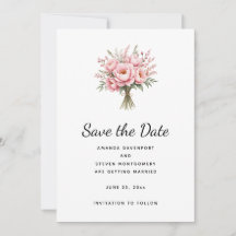 Bouquet de mariage de fleurs de pivoine rose jolie