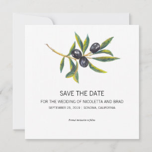 Save The Date Branche de l'olivier   Enregistrer la date