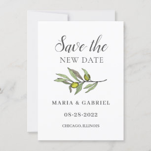 Save The Date Branche d'olivier toscan. Changement de Mariage bo