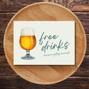 Save The Date Brasserie Funny Boissons gratuites Mariage photo