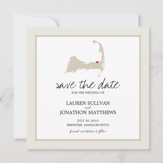 Save The Date Brewster Cape Cod Wedding Enregistrer la date (Devant)