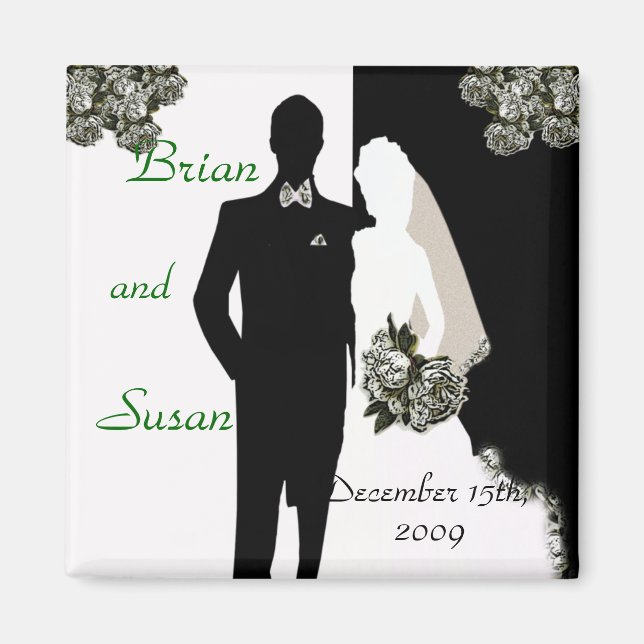 Save the Date Bridal Shower Magnet (Front)