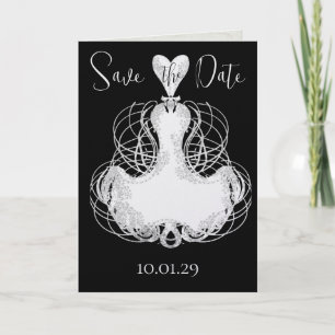 Save the Date - Bride's Gown Invitation