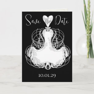Save the Date - Bride's Gown Invitation