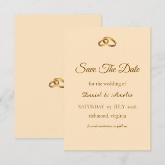 Save The Date Bronze Monogramme Enregistrer la Date 