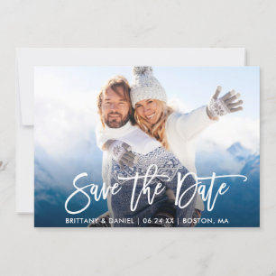 Save The Date Brosse Script Enregistrer La Date Couple Photo Car