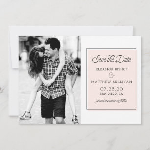 Save The Date Brouiller couleur bloc photo minimaliste Enregistr
