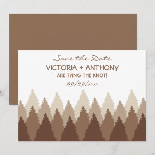 Save The Date Brown Forest Range Woodland Wedding Enregistrer La