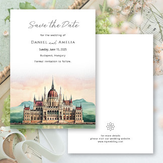 Save The Date Budapest Hongrie Destination Mariage Enregistrer L