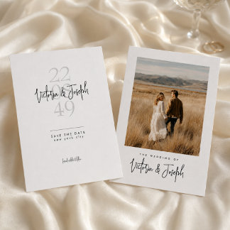 Save The Date Budget de mariage photo de script de calligraphie
