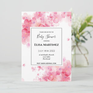 Save The Date budget mariage rose floral baby shower photo 