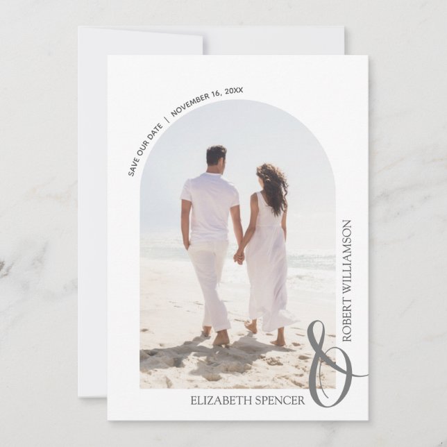 Save The Date Budget QR Code Mariage photo Enregistrer la date (Devant)