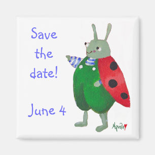 Save the date bug magnet