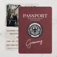 Burgundy Allemagne Passeport Enregistrer La Date