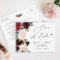 Save the Date Burgundy Maroon Blush Navy Floral
