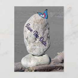 Save The Date Butterfly Postcard