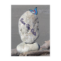 Save The Date Butterfly Postcard