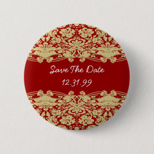 Save The Date Button-Personalizable Text 2 Inch Round Button