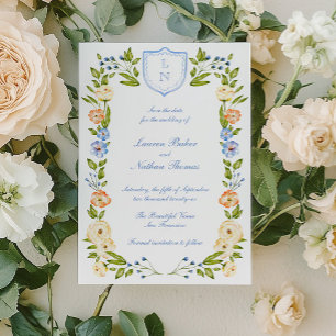 Save The Date Cadre de mariage à crête florale