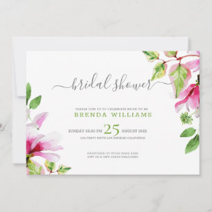 Save The Date Cadre floral magnolia rose enregistrer la date