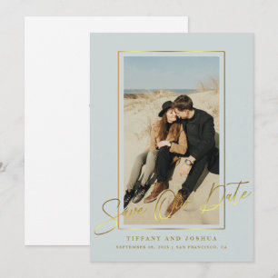 Save The Date Cadre photo élégant en or Mariage  Enregistrez la 