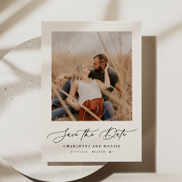 Save The Date Cadre photo minimaliste moderne de script moderne 