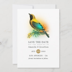 Save The Date Cage à oiseaux vintage orné pour mariage en dentel