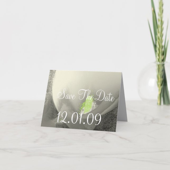 Save the Date Cala Lily - Warm Grey Announcement (Front)