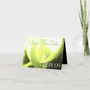 Save the Date Cala Lily - Yellow and Green Invitation