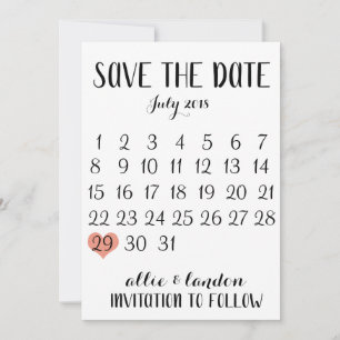 Save The Date Calendar