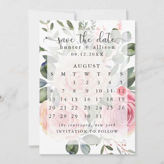 Save The Date Calendar (Front)