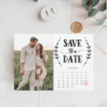 Save The Date Calendar Card Rustic Country<br><div class="desc">Congratulations on your engagement! Make sure everyone is able to attend your big event with our lovely rustic calendar Save The Date! Click the "Personalize" button - then "Click to customize further" to get started with your layout! Easily edit the calendar and move the heart to your date! This product...</div>