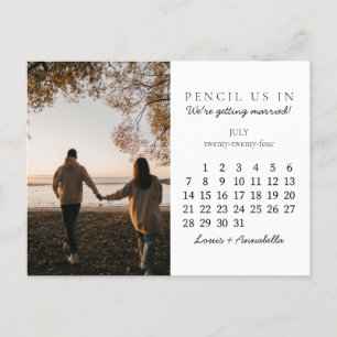 Save the Date Calendar July 2024 Calendar Postcard