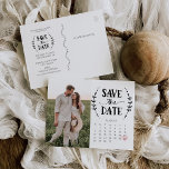 Save The Date Calendar Postcard Rustic Country<br><div class="desc">Congratulations on your engagement! Make sure everyone is able to attend your big event with our lovely rustic calendar Save The Date! And with these lovely postcards you can easily edit and mail! Click the "Personalize" button - then "Click to customize further" to get started with your layout! This product...</div>