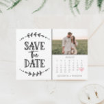 Save The Date Calendar Rustic Drawn Card<br><div class="desc">Congratulations on your engagement! Make sure everyone is able to attend your big event with our lovely rustic calendar Save The Dates! Click the "Personalize" button - then "Click to customize further" to get started with your layout! Easily edit the calendar and move the heart to your date! This product...</div>