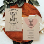 Save The Date Calendar Rustic Drawn Kraft Card<br><div class="desc">Congratulations on your engagement! Make sure everyone is able to attend your big event with our lovely rustic calendar Save The Dates! Click the "Personalize" button - then "Click to customize further" to get started with your layout! Easily edit the calendar and move the heart to your date! See our...</div>