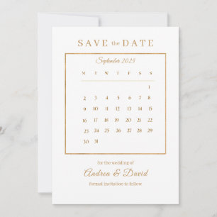 Save The Date Calendar wedding Invitation