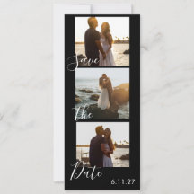 Calendrier de mariage avec bande de film photo pou
