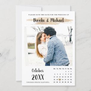 Save The Date Calendrier de photos simple et élégant