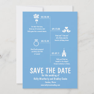 Save The Date Calendrier de Relation Bleue Mariage Enregistrer l