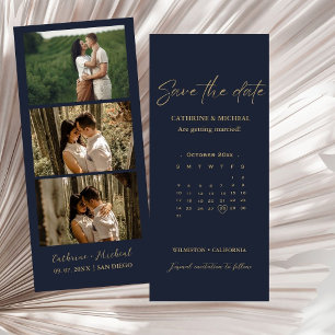 Save The Date Calendrier Mariage Photo cadre bande de cabine Enr