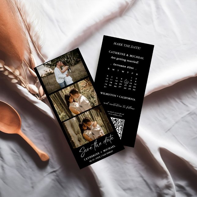 Save The Date Calendrier Mariage Photo cadre de bande de cabine  (Créateur téléchargé)