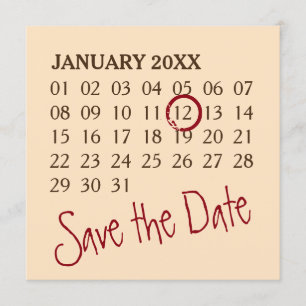 Save The Date Calendrier personnalisé simple + votre photo, back
