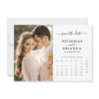 Calendrier photo minimaliste moderne Mariage blanc