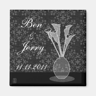 Save The Date Calla Lily Custom Magnet