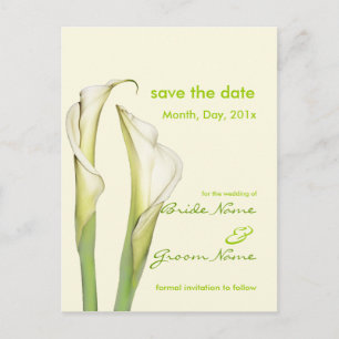 Save the Date, calla lily postcards